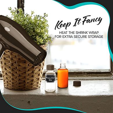 Nevlers 2 oz Boston Round Clear Glass Bottles - Set of 24