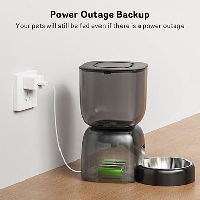 Battery-Powered Cat Feeder, 180-Day Life