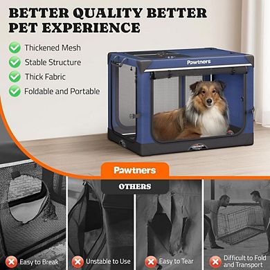 38-Inch Foldable Soft Dog Crate, Portable