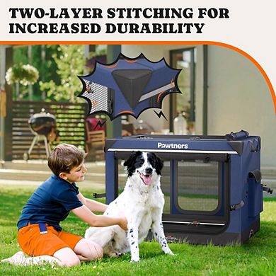 38-Inch Foldable Soft Dog Crate, Portable