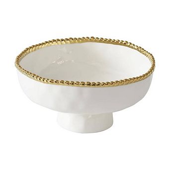 Elegant Golden Footed Decorative Bowl