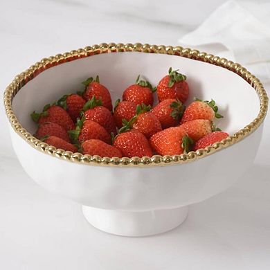Elegant Golden Footed Decorative Bowl