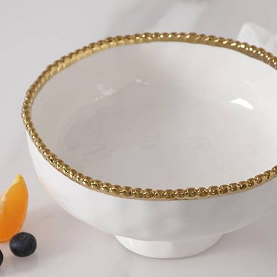 Elegant Golden Footed Decorative Bowl