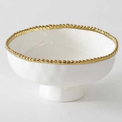 Elegant Golden Footed Decorative Bowl