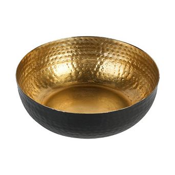 Hammered Decorative Bowl with Gold Interior
