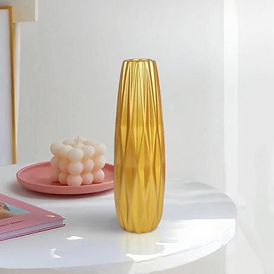 Gold Textured Ceramic Ornamental Vase
