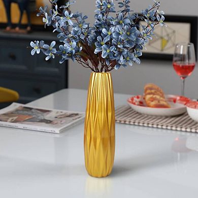Gold Textured Ceramic Ornamental Vase