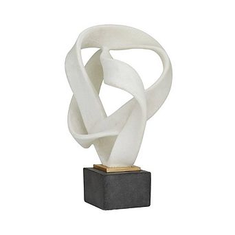 Ribbon Line Polystone Abstract Decorative Sculpture