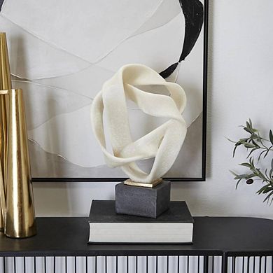 Ribbon Line Polystone Abstract Decorative Sculpture