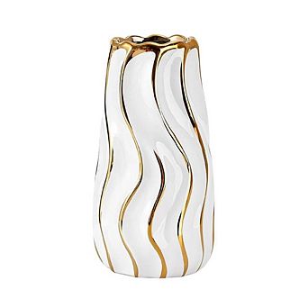 Ceramic Ornamental Vase with Striped Design