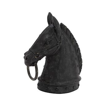 Antique Polystone Horse Decorative Sculpture