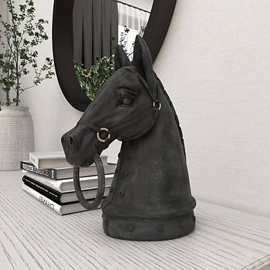 Antique Polystone Horse Decorative Sculpture