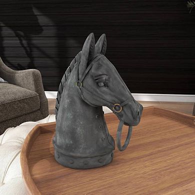 Antique Polystone Horse Decorative Sculpture
