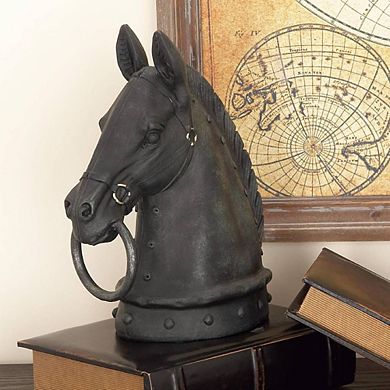 Antique Polystone Horse Decorative Sculpture