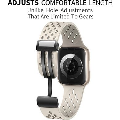 MAGNETIC ANTI-SWEAT SILICONE SMARTWATCH BAND