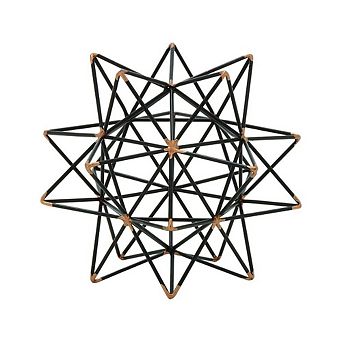 Black Metal Geometric Decorative Sculpture