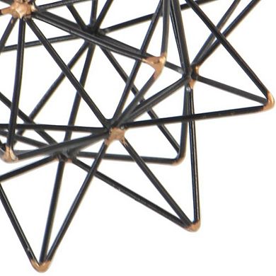 Black Metal Geometric Decorative Sculpture