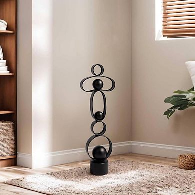 Metal Abstract Centerpiece Decorative Sculpture