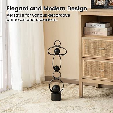 Metal Abstract Centerpiece Decorative Sculpture