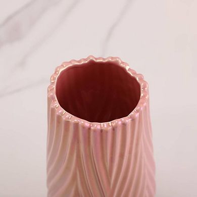 Ornamental Ceramic Pearl Pink Vase