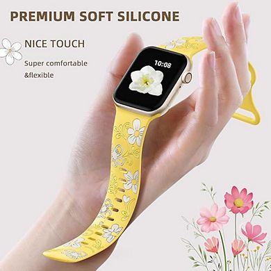 FLOWER SILICONE INLAY SMARTWATCH BAND