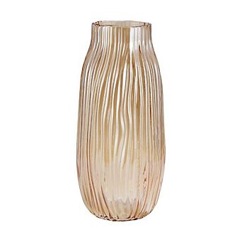 Large Amber Glass Ornamental Vase