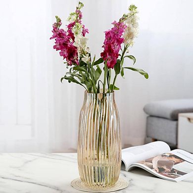 Large Amber Glass Ornamental Vase