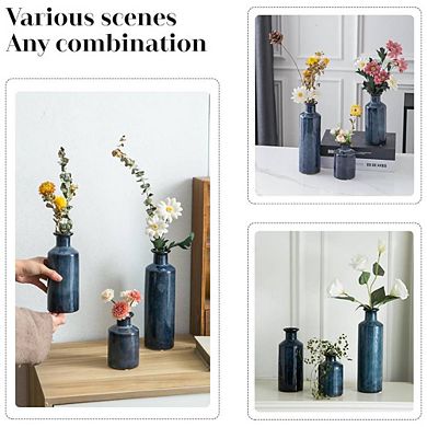 Rustic Farmhouse Ceramic Ornamental Vase Set