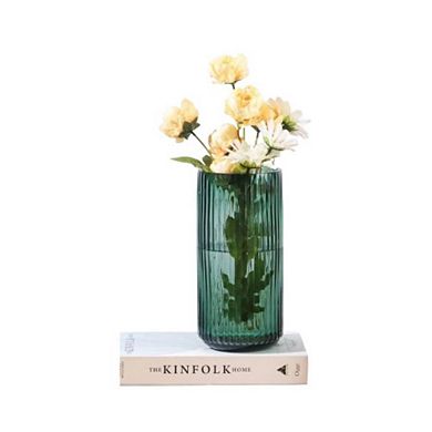Hand Blown Cylindrical Vintage Ornamental Vase