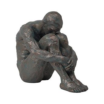 Bronze Sitting Man Decorative Sculpture
