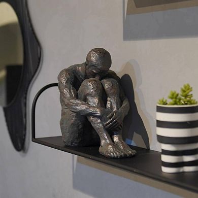 Bronze Sitting Man Decorative Sculpture