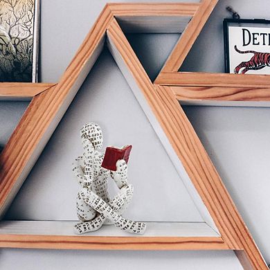 Reading Women Bookshelf Decor Decorative Sculpture