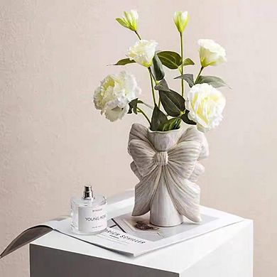 Stylish Ceramic Bow Ornamental Vase