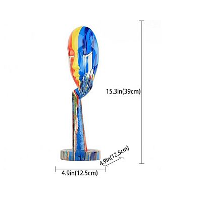 Simple Creative Colorful Female Decorative Sculpture