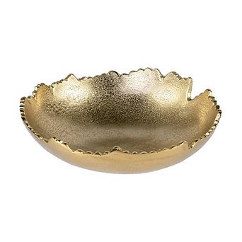 Gold Decorative Asymmetrical Hammered Bowl
