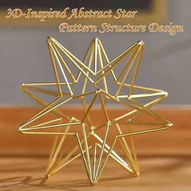 3D Metal Gold Starburst Tabletop Sculpture