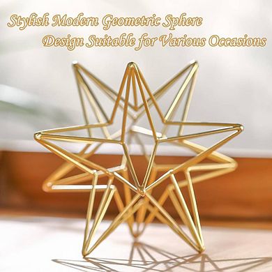 3D Metal Gold Starburst Tabletop Sculpture