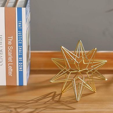 3D Metal Gold Starburst Tabletop Sculpture