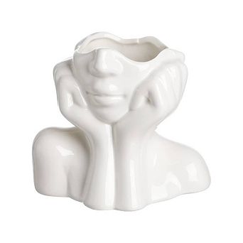 Ceramic Women Face Centerpiece Ornamental Vase