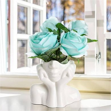 Ceramic Women Face Centerpiece Ornamental Vase