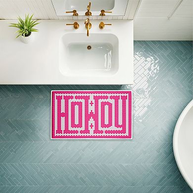 Stupell Home Decor Western Greeting Howdy Decorative Bath Mat