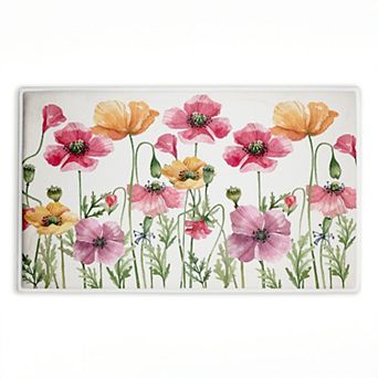 Stupell Home Decor Poppy Place Flower Garden Decorative Bath Mat