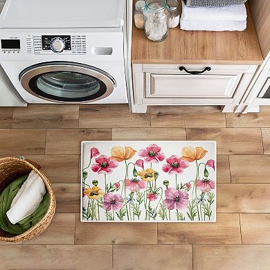 Stupell Home Decor Poppy Place Flower Garden Decorative Bath Mat