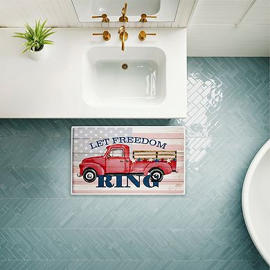 Stupell Home Decor Let Freedom Ring Truck Decorative Bath Mat