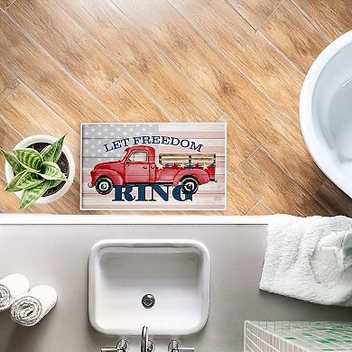 Stupell Home Decor Let Freedom Ring Truck Decorative Bath Mat