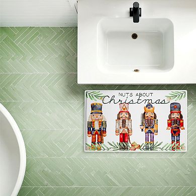 Stupell Home Decor Nuts About Christmas Nutcracker Decorative Bath Mat