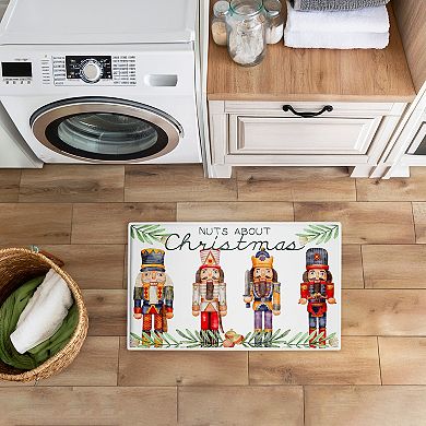 Stupell Home Decor Nuts About Christmas Nutcracker Decorative Bath Mat
