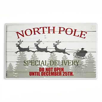 Stupell Home Decor North Pole Special Delivery Holiday Sleigh Bath Mat