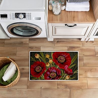 Stupell Home Decor Midnight Garden Poppy Bath Mat