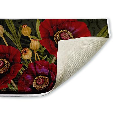 Stupell Home Decor Midnight Garden Poppy Bath Mat